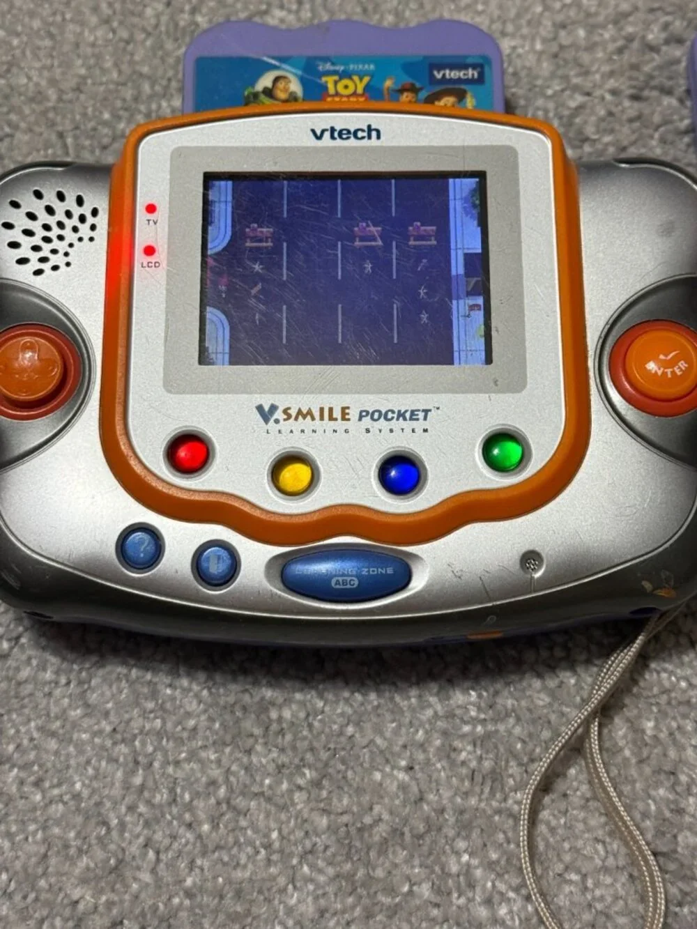 VTech V.Smile Pocket Learning System Handheld Console Tested & Works + 3 Games